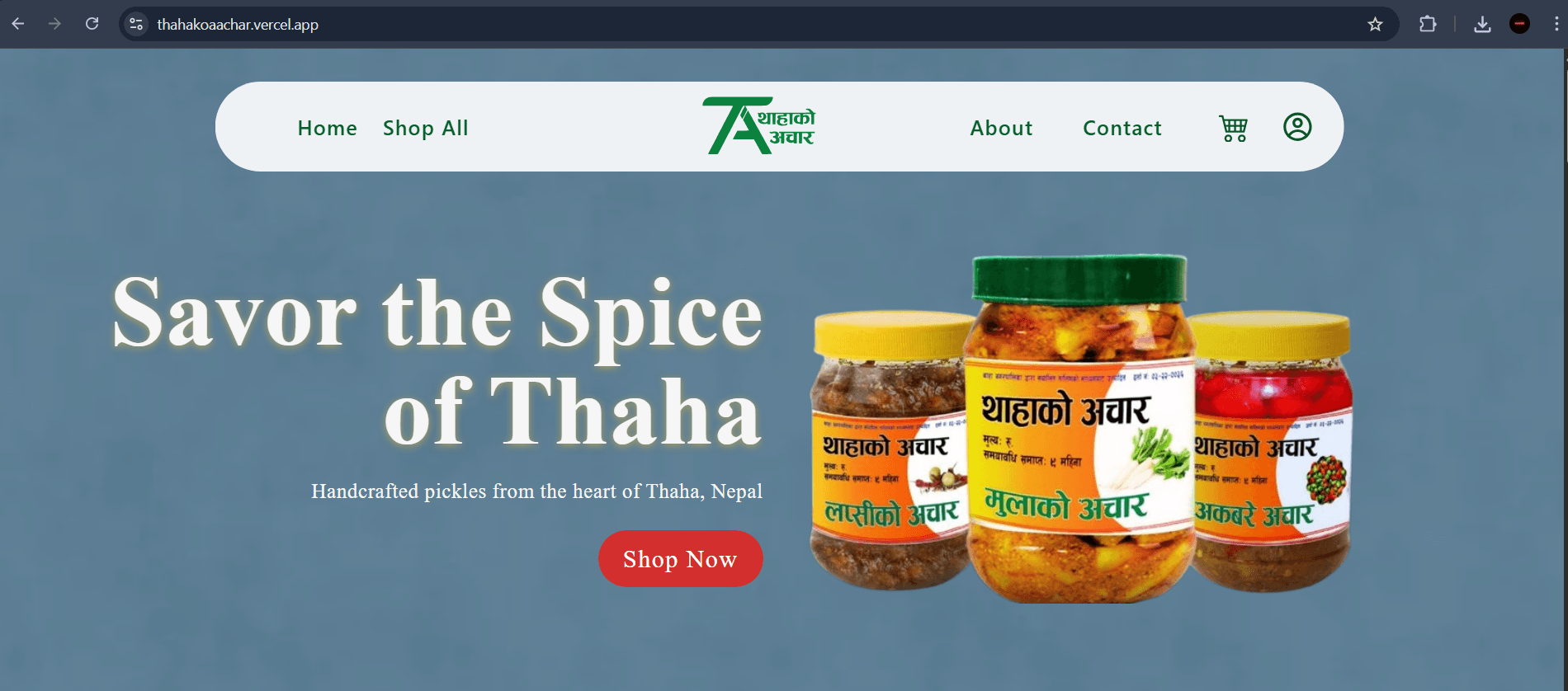 Thaha ko Achar Website